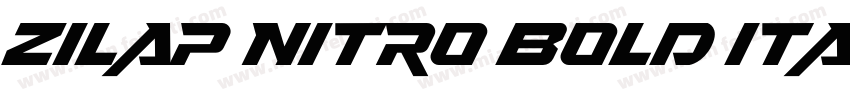 Zilap Nitro bold Italic字体转换